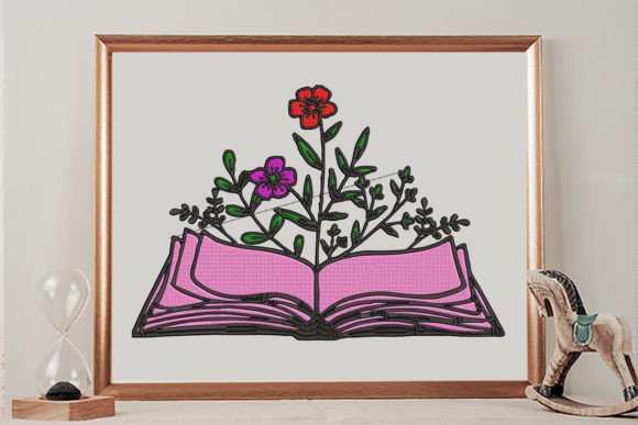 Book and Flower: A Charming Design for Personalized Gifts