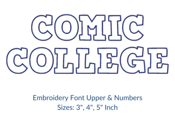 Review: ComicCollege Font Embroidery Design