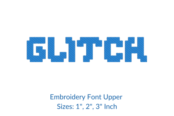Review: Glitch Font Embroidery Design for Modern Gifts