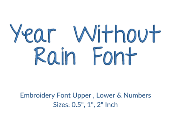 Review: Year Without Rain Font Embroidery for Sweatshirts