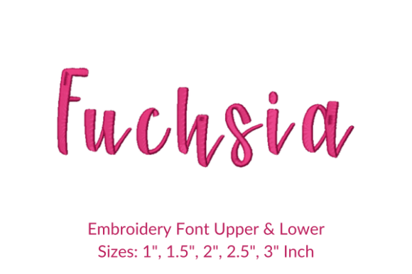 Reviewing Fuchsia Font Embroidery Design