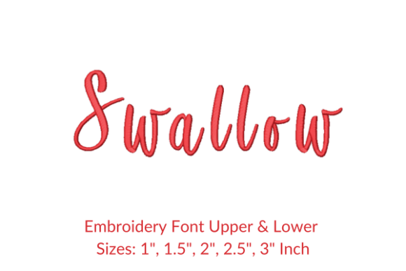 Swallow Font Embroidery Design Review for Boutiques