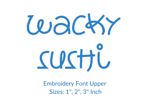 Wacky Sushi Font: A Playful Pick for Boutique Apparel
